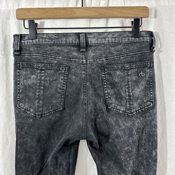 Rag & Bone Skinny Leggings Rosebowl Black Stretch Jean Womens Size 29 Grunge - Picture 8 of 14